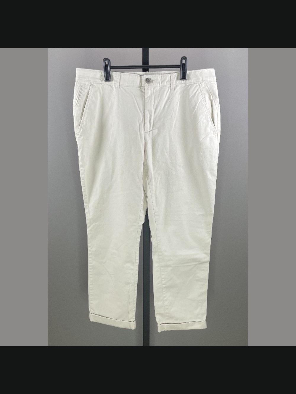 NEW Banana Republic Pants Womens 12 tan girlfriend chino straight leg preppy